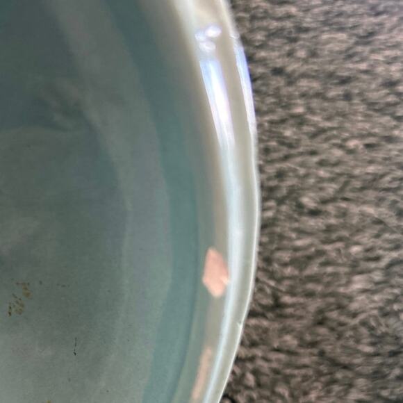 Royal Haeger Pastel Blue and Purple Covered Dish Lily Single Stamen Lid - Picture 9 of 10